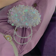 個性的なデザイン チェーン 女性 スパンコール スモールバッグ 真珠 ハンドバッグ 百掛け