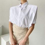 個人秘蔵版 韓国ファッション ブラウス セット イレギュラー 半袖 新品 ミニスカート