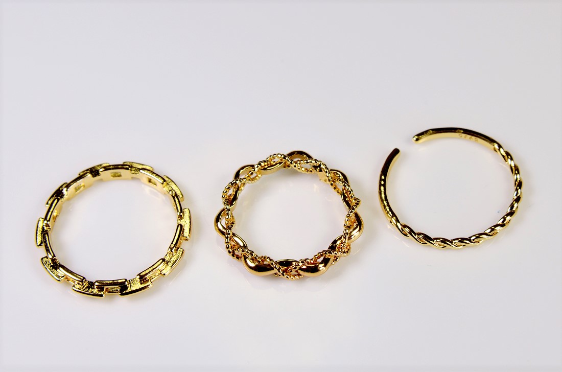 【銅製高品質素材】チェーンリング指輪　指輪　基礎金具　トレンドパーツ　デザイン指輪