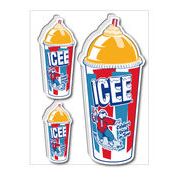 ICEE NEW CUP オレンジ ステッカー ICE004 アメリカン雑貨 グッズ くま クマ 熊