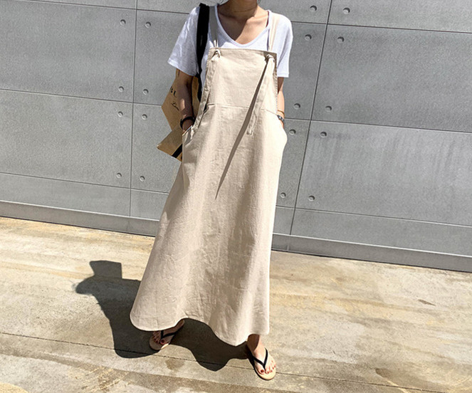 21新作 サロペットワンピース サロペットスカート マキシ丈 レディース 体型カバー カジュアル アパレル Witm Kobe 問屋 仕入れ 卸 卸売の専門 仕入れならnetsea