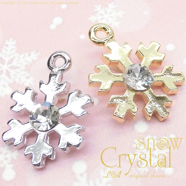 ★L&A original parts★かわいい＆きれいな★雪の結晶チャーム★“sweet snow crystal”