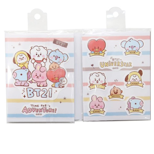 メモ帳 Bt21 シール付きパタパタメモ Sketch ボーダー 雑貨 株式会社 ブライエンタープライズ 問屋 仕入れ 卸 卸売の専門 仕入れならnetsea