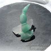 【 一点物 】 翡翠 鳥 蓮根 彫り物 約7.5cm ミャンマー産 Jade ひすい ペンダントトップ