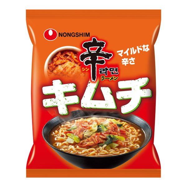 【韓国】　大人気☆　袋麺　【農心】辛ラーメン・キムチ 　 60100280