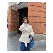 韓国ファッション 2021 秋 冬 新作 軽量 腰を括る 短いスタイル パン服 綿服 減齢 ファッション