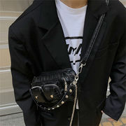 韓国ファッション新品 デザインセンス クロコダイル柄 ミニ 胸かばん 気質 ジッパー クロスボディバッグ
