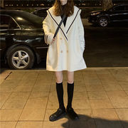 2020秋と冬の新しい模造毛袋韓国のコートのゆったりとした薄いネイビーの大きな襟の長いセクシ