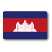 SK253 国旗ステッカー カンボジア CAMBODIA 100円国旗 旅行 スーツケース 車 PC スマホ