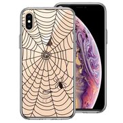 iPhoneX iPhoneXS 側面ソフト 背面ハード ハイブリッド クリア ケース スパイダー 蜘蛛 クモ
