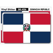 SK426 国旗ステッカー ドミニカ共和国 DOMINICAN REPUBLIC 100円国旗 旅行 スーツケース 車 PC スマホ
