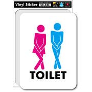 SK244 TOILET トイレ お手洗い ピクトグラム サイン 表示 ステッカー 店舗 オフィス