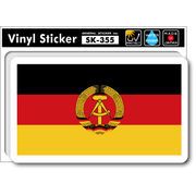 SK355 国旗ステッカー 東ドイツ EAST GERMANY 国旗 PC スマホ スーツケース