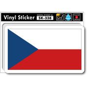 SK338 国旗ステッカー チェコ CZECH REPUBLIC 国旗 PC スマホ スーツケース
