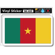 SK435 国旗ステッカー カメルーン CAMEROON 国旗 PC スマホ スーツケース