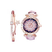花時計＋ブレスレット 2個セット 送料無料 腕時計 時計 レディース 女性用 ウォッチ セレブ 人気