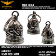 ガーディアンベル　ラッキーベル　バイカー　キーホルダー　お守り　GUADIAN BELL USA