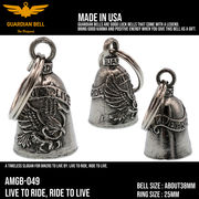 ガーディアンベル　ラッキーベル　バイカー　キーホルダー　お守り　GUADIAN BELL USA