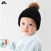 韓国スタイル 帽子 秋冬 保温 ニット帽子 子供用 キッズ 小顔 防風 防塵 ニットキャップ