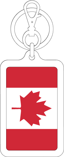 【選べるカラー】KSK214 カナダ CANADA 国旗キーホルダー 旅行 スーツケース