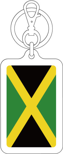 【選べるカラー】KSK215 ジャマイカ JAMAICA 国旗キーホルダー 旅行 スーツケース