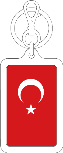 【選べるカラー】KSK247 トルコ TURKEY 国旗キーホルダー 旅行 スーツケース