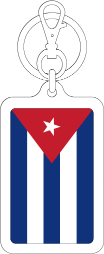 【選べるカラー】KSK245 キューバ CUBA 国旗キーホルダー 旅行 スーツケース