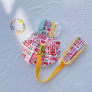 秋冬 犬服 ペット服 ワンピース お散歩 お出かけ レース フリル かわいい