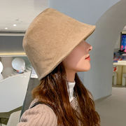 秋冬帽子　バケットハット　コールテン　防寒　ビンテージ　韓国ファッション
