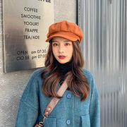 秋冬帽子　キャップ　キャスケット　ウール　ビンテージ　韓国ファッション