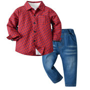韓国スタイル 赤ちゃん 秋冬 スーツ 子供服 長袖 シャツ Tシャツ ズボン 3点セット 男の子