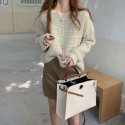 今が絶対買い流行 韓国ファッション 怠惰な風 透かし彫り スリム ワッフル セーター 暖かい 厚手