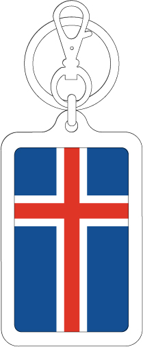 【選べるカラー】KSK364 アイスランド ICELAND 国旗キーホルダー 旅行 スーツケース