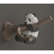 パンダ 手作り 送料無料 ハンティングトロフィー クラフトペーパー パンダ DIY 紙おもちゃ 3D折り紙