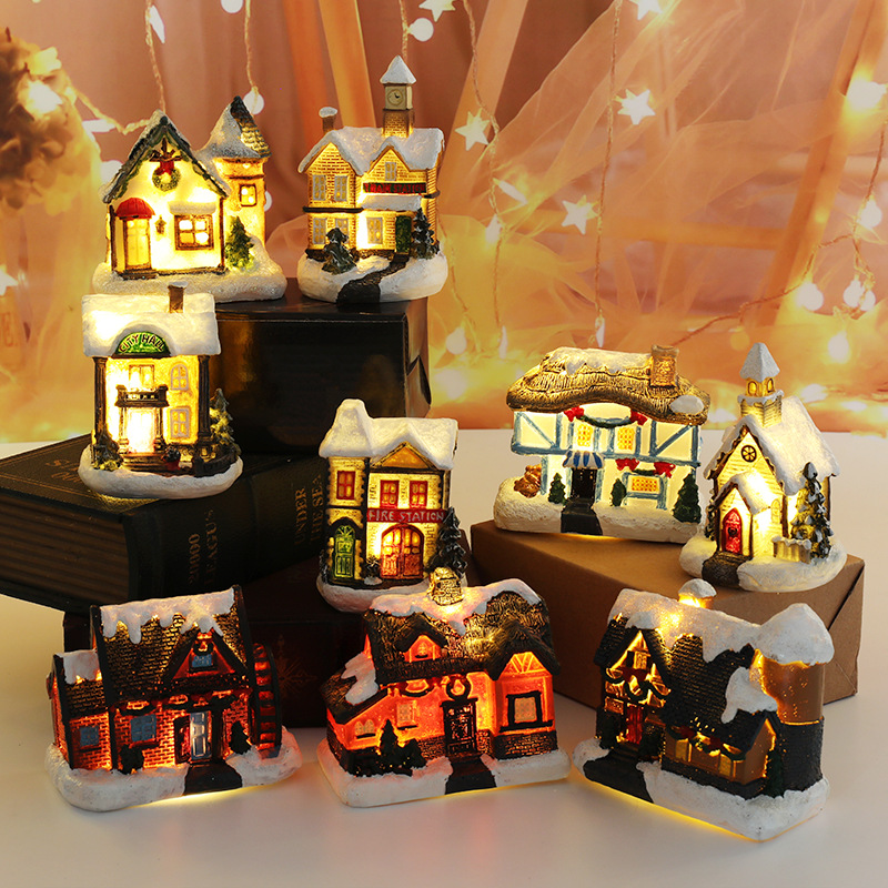 Christmas限定 LEDライト ミニハウス スタンドライト ランプ クリスマス用品 デコレーション 装飾
