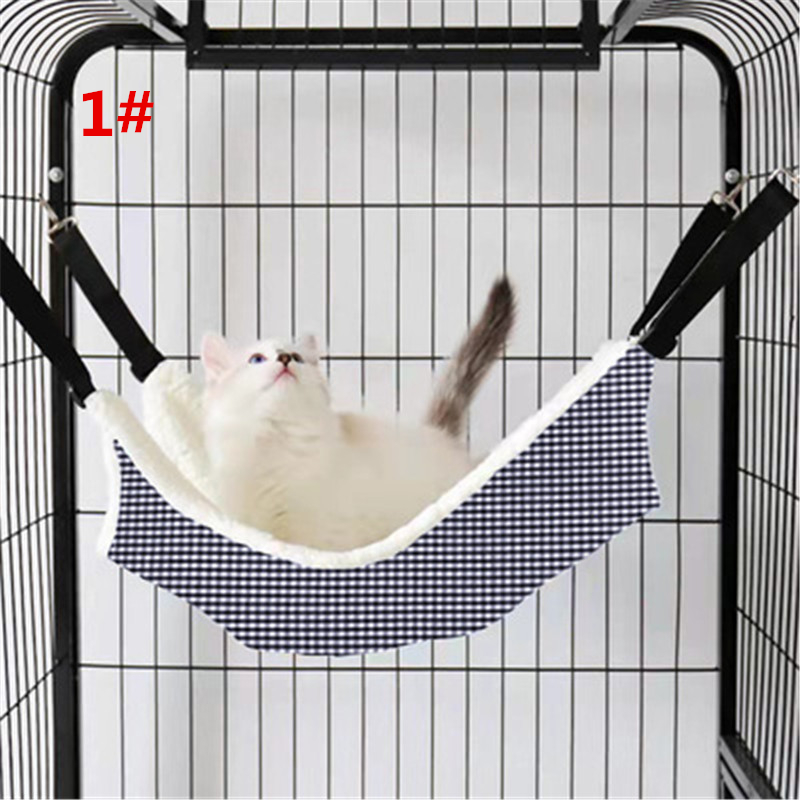 猫ハンモック ベッド 吊り下げ  マット 防湿・防寒 両面使用 丈夫 洗濯可能  取り付け ペット用品