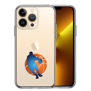 iPhone13 Pro 側面ソフト 背面ハード ハイブリッド クリア ケース バスケットボール ドリブル 3