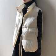 通勤する 2021  冬 気質 カジュアル スタンドカラー 綿の服 ベスト 簡約 ファッション