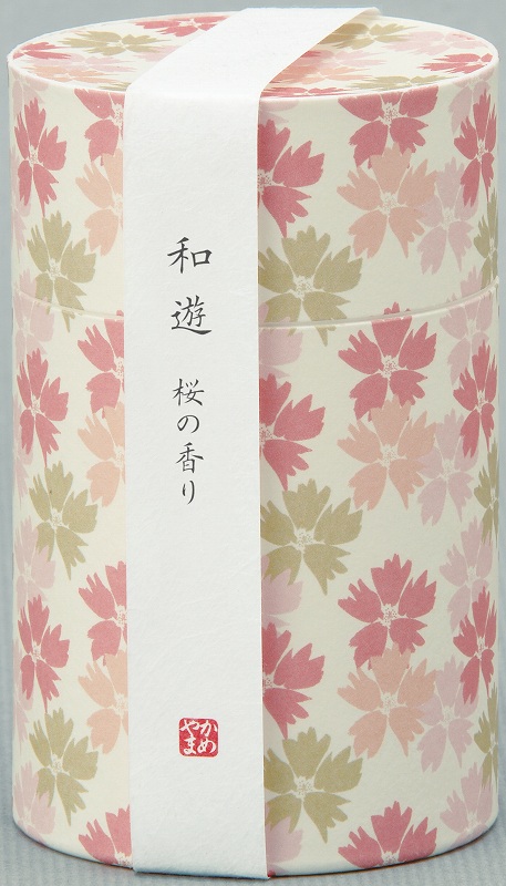 【新登場!日本製!お盆&お彼岸、毎日のお勤めにもおすすめ!かわいい筒型線香】和遊 桜の香り