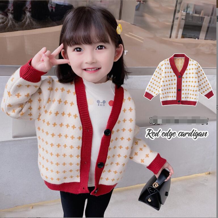 春秋冬女の子コート ニットカーディガン かわいいセーター 子供服 子供服 新作ファッション 80 130 Www Watsons Biz Id