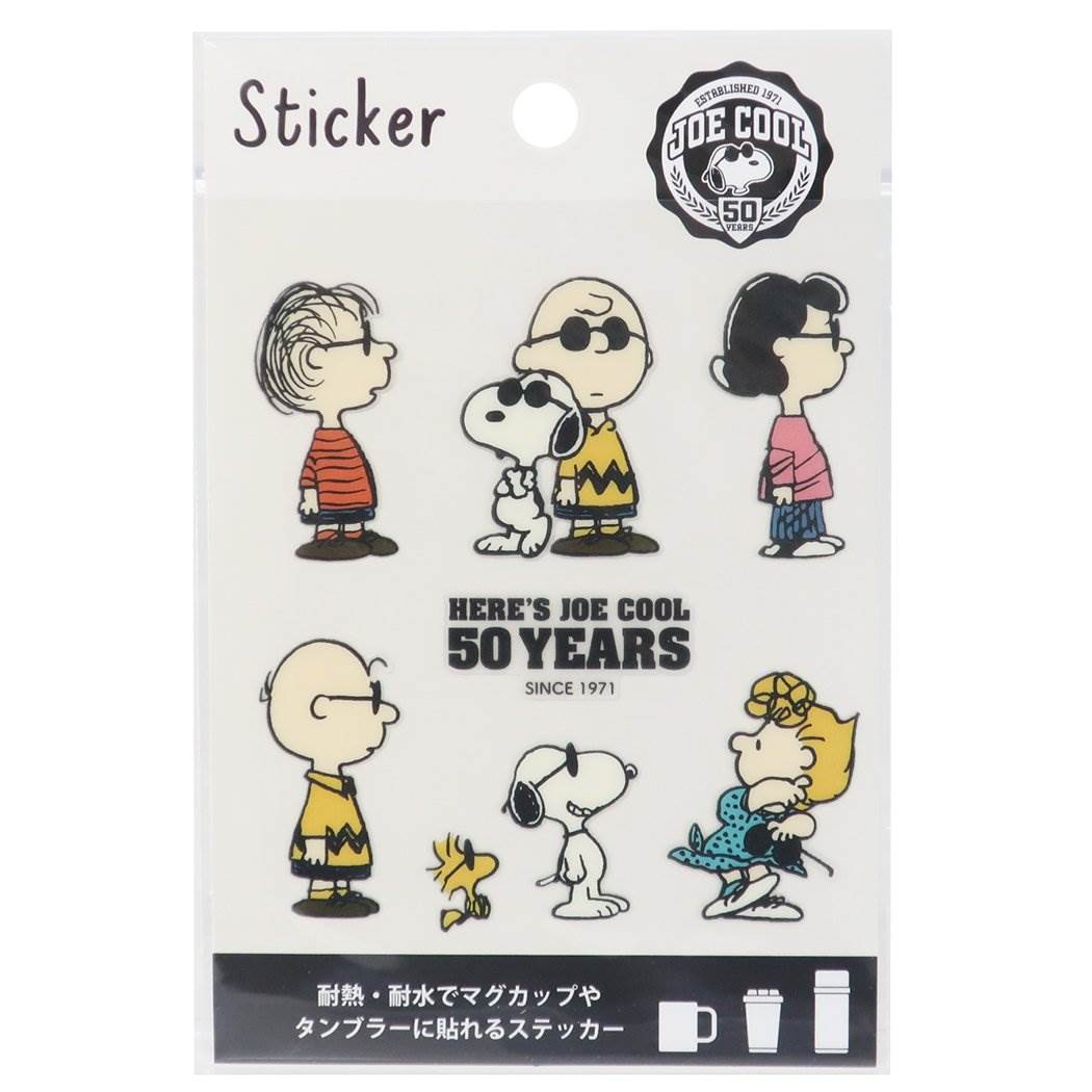 毎週更新 スヌーピー JOE COOL 貼って剥がせる 耐熱耐水ステッカー tdh ...