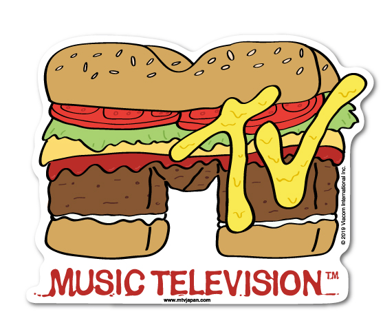 MTV ロゴウォールステッカー ハンバーガー 音楽 ミュージック インテリア アメリカ 人気 DW004 グッズ