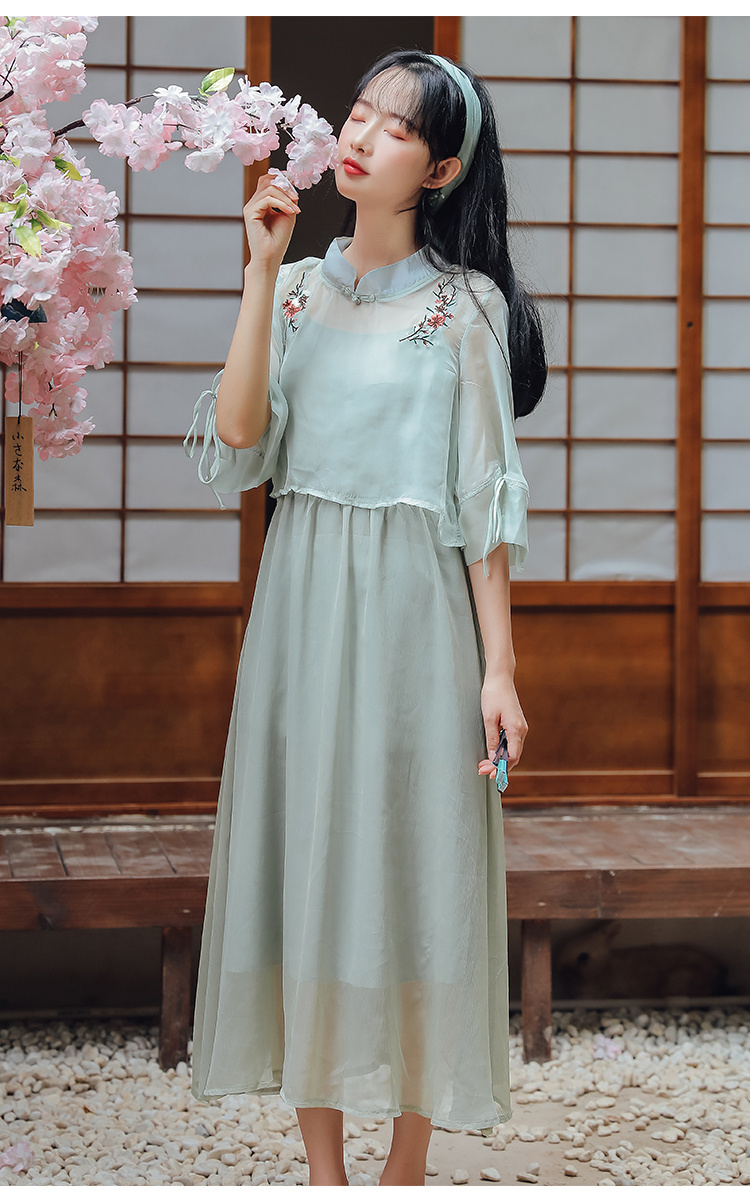 注目になる印象 早い者勝ち 漢服 ししゅう シフォン 気質 ドレスの改良 ジェントルスタイル 中国の風