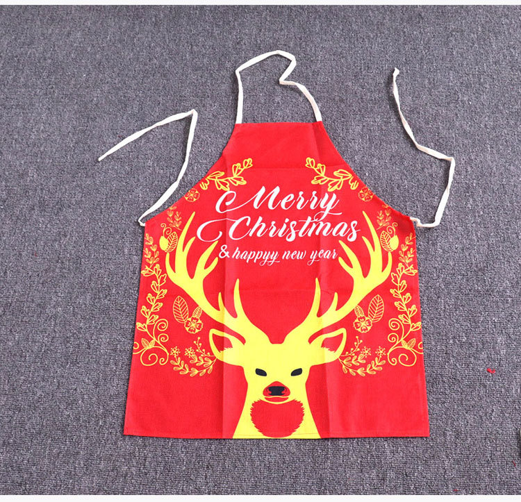 Christmas用品 エプロン 前掛け クリスマス サンタ トナカイ