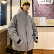 簡単にサマ見え 韓国ファッション 冬 タイドブランド 大きいサイズ 厚手 学生 ハンサム フード付き 綿の服