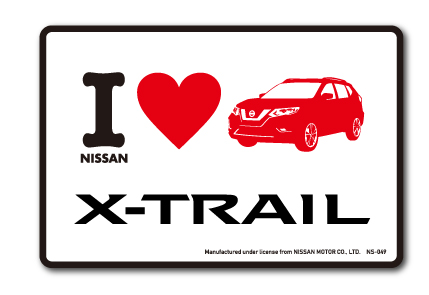 日産ステッカー アイラブ X-TRAIL エクストレイル スクエア NS049 愛車 NISSAN ステッカー グッズ