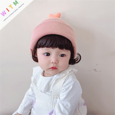 秋冬新品 ニットハット キッズ用帽子 子供用 男の子 女の子 3ヶ月～2歳対応 韓国風