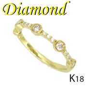 1-2110-08016 TDM  ◆  K18 イエローゴールド デザイン リング  ダイヤモンド 0.30ct　11号