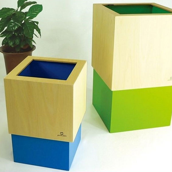 シンプルでコンパクトな木製ゴミ箱！ Dust Box W CUBE M