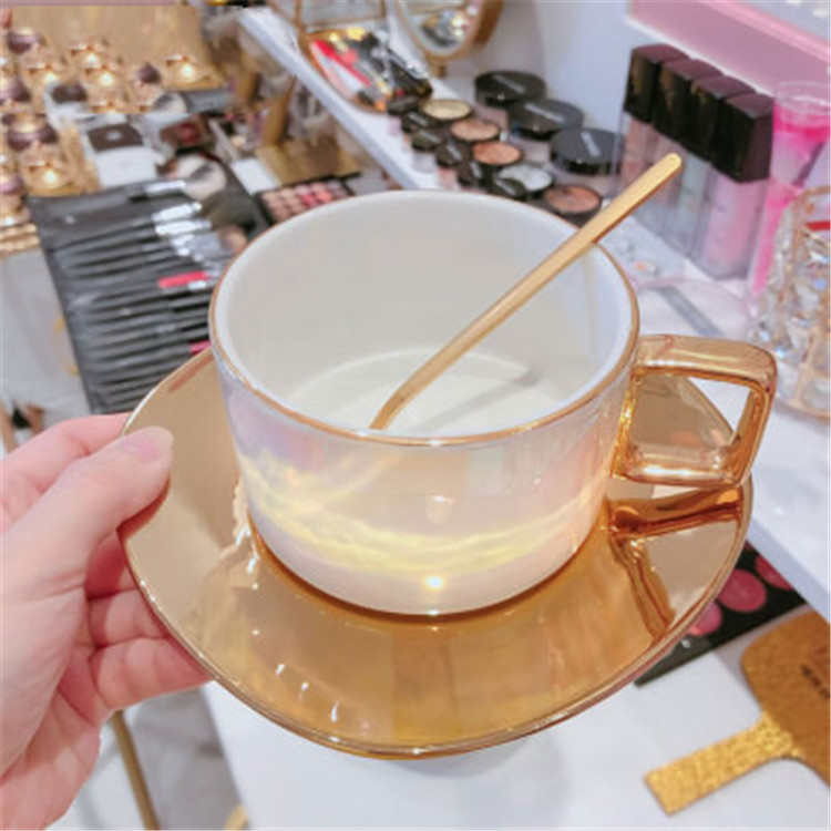 韓国ファッション シンプル コーヒーカップ セット セラミック カップ ソーサー 家庭用 ティーセット